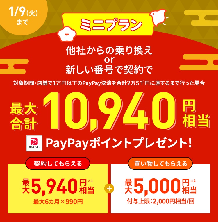 LINEMO 年末年始プレミアムフィーバータイム ミニプラン10,940円相当還元！2024年1月9日まで | KEN